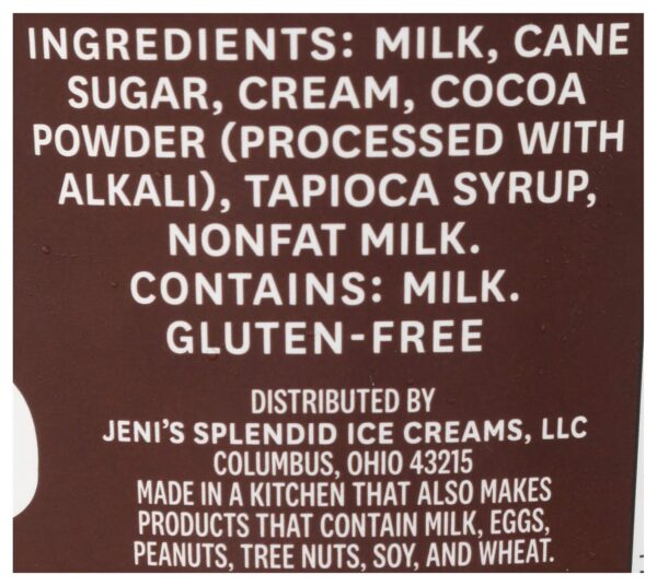 Jeni's Splendid Ice Creams, Darkest Chocolate Ice Cream, 16 oz (Frozen)