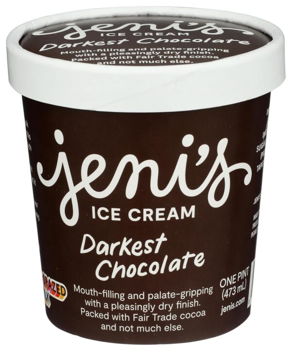 Jeni's Splendid Ice Creams, Darkest Chocolate Ice Cream, 16 oz (Frozen)