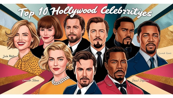 top 10 Hollywood celebrities