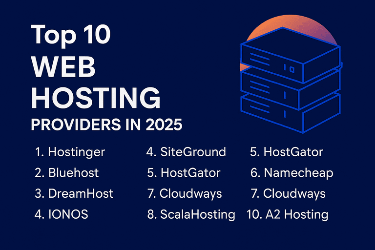 Top 10 web hosting providers in 2025
